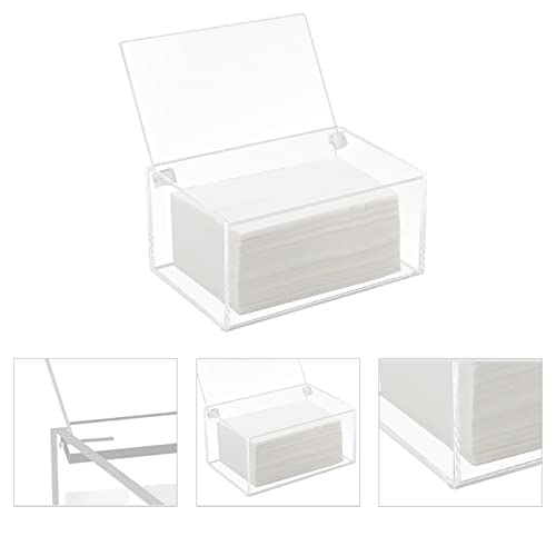 Watpot Acrylic Dryer Laundry Sheet Holder Dispenser Clear Container Box with Lid - color: Clear
