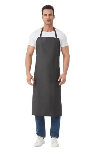 Nanxson Waterproof Apron Adjustable Dishwasher Apron for Women Men - color: Black