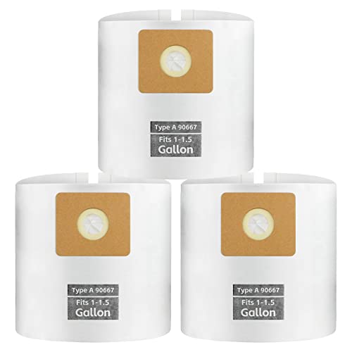 3 Pack ALYYDBG for Shop Vac Bags 1-1.5 Gallon Type A 90667 9066733 - size: 1-1.5 Gallon