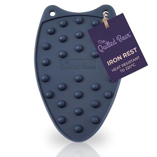 The Quilted Bear Mini Iron Rest Pad for Small Travel Irons, Navy Blue - color: Navy Blue