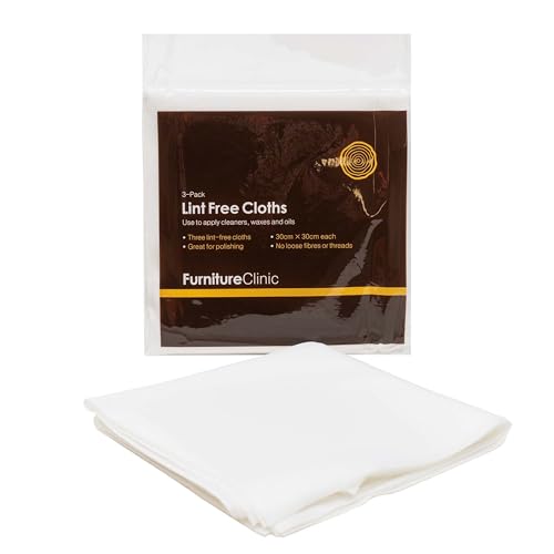 Furniture Clinic Lint Free Cotton Cloths, Multi-Purpose, 3 Pack