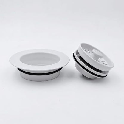 GZILA Garbage Disposal Drain Strainer and Stopper with Decorative Disposal Flange in White, Fit 3.5 Inch Standard Drain Hole - color: White