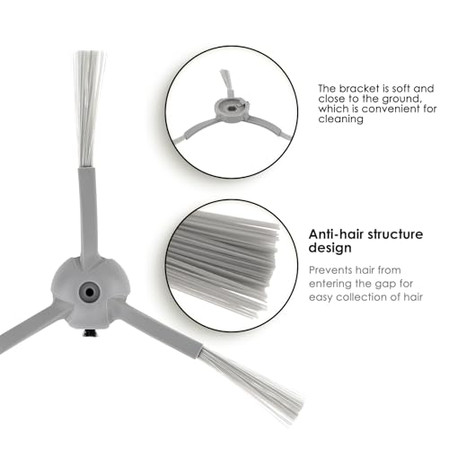 (10 Pack) L60 L50 Replacement Side Brush Compatible With eufy Omni C20, L60, L60 Hybrid, L60 SES, L50 SES, L50 Series Robot Vacuum, Edge-Sweeping Brushes, Corner Brush Accessories Kit 10 Pieces