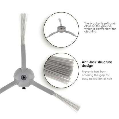 (10 Pack) L60 L50 Replacement Side Brush Compatible With eufy Omni C20, L60, L60 Hybrid, L60 SES, L50 SES, L50 Series Robot Vacuum, Edge-Sweeping Brushes, Corner Brush Accessories Kit 10 Pieces