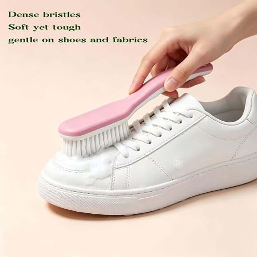 2 Pack Shoe & Laundry Cleaning Brush,Household Soft Bristle Scrubbing for Clothes,Bathroom Stains Removal,Ergonomics Grip Easy Hold - color: Green-01