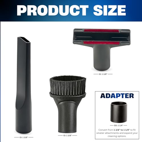 For Miele Vacuum Cleaner Attachments for Upholstery, Corners, Dusting & Car Detailing - Round Dust Brush, Crevice Tool, Upholstery Tool & More Compatible with Miele C1 C2 C3 - style: Miele Attachments Kit