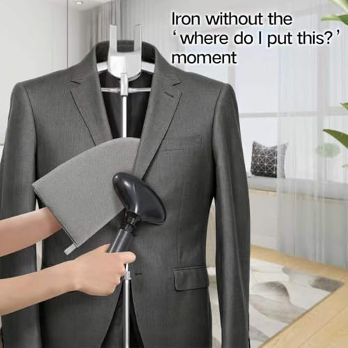 Adjustable Garment Steamer Rack & Ironing Glove, Grey