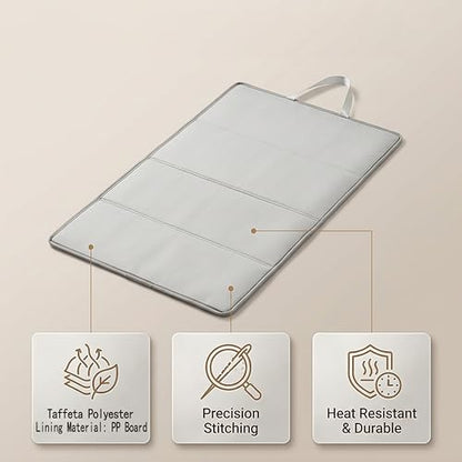 Large Ironing Mat with Mesh Pad, Foldable & Portable - size: 26.4"L x 15.9"W