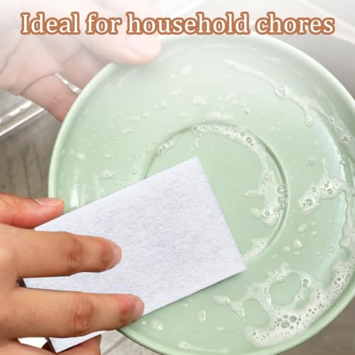 CREATCABIN 10Pcs White Scrubbing Pad Non Scratch Scouring Pads 4 x 10 Inch Non Woven Scouring Sponge Light-Duty Multipurpose Abrasive Multi Surface Scrubber for Cleaning Polishing Kitchen Workshop - size: 24.5 x 11 cm