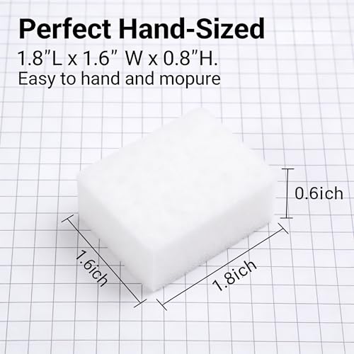 20 Pack Magic Cleaning Sponge Eraser Pads, Heavy Duty Melamine Foam for Kitchen Bathroom Walls, Multi-Purpose Scrub Sponge Remove Stains & Scuff Marks, No Chemical, Easy to Use & Reusable