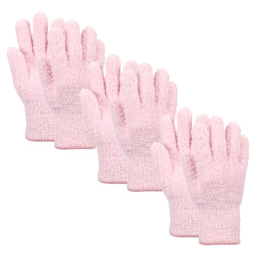 uxcell Microfiber Gloves, Reusable Washable Plant Dusting Gloves Cleaning Mittens for Auto Plants Household Kitchen - color: Pink