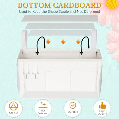 Bedside Caddy Bedside Storage Bag for Headboards/Bunk Bed - color: 2PC White