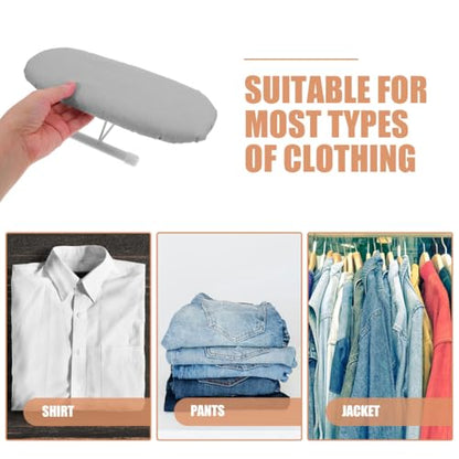 TOYANDONA Tabletop Ironing Board Small Foldable Compact Ironing Board with Iron Rest Heat Resistant Cover Portable Sleeve and Collar Ironing Pad for Home Dorm Travel