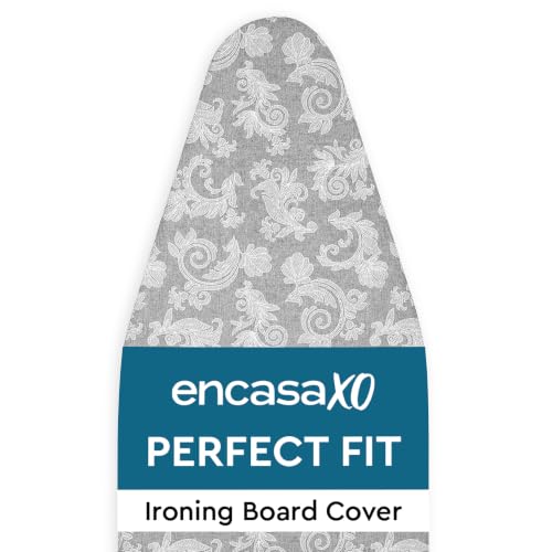 Encasa XO Ironing Board Cover and Pad, Medium, 42"x14" - Grey - color: Grey., size: Medium