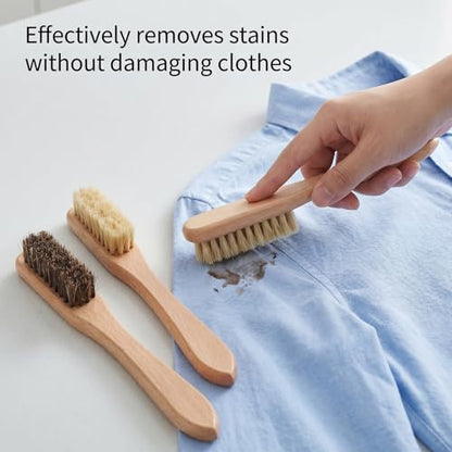 Gjinxi 3pcs Wood Laundry Stain Brush Set Tough Stain Remover