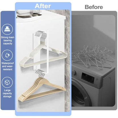 Magnetic Hanger Holder for Laundry Room, 1-Pack, White - color: White