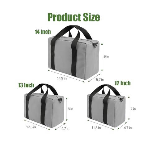 Small Tool Bag, Close Top Wide Mouth Tool Organizer Bag, Large Tool Bags - color: Gray, size: 16 Inch