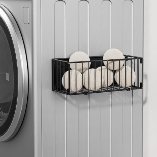 Dryer Ball Holder Container,Fabric Softener Dispenser Balls Holder,Black - color: Black