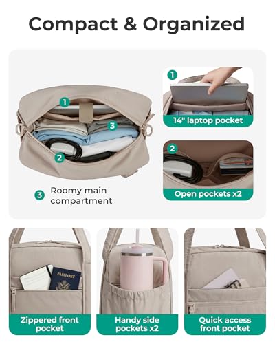 BAGSMART Expandable Personal Item Travel Bag, 2 Set Duffel Bag for Women - color: Black