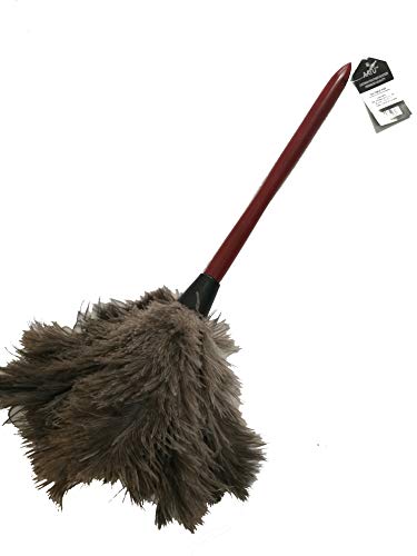 Premium 21" to 23" Feather Cleaning Duster | Natural Duster for House Cleaning Supplies | Feather Moping | Genuine Ostrich Feathers with Long Wooden Handle | Easy to Clean Dust (50 cm)