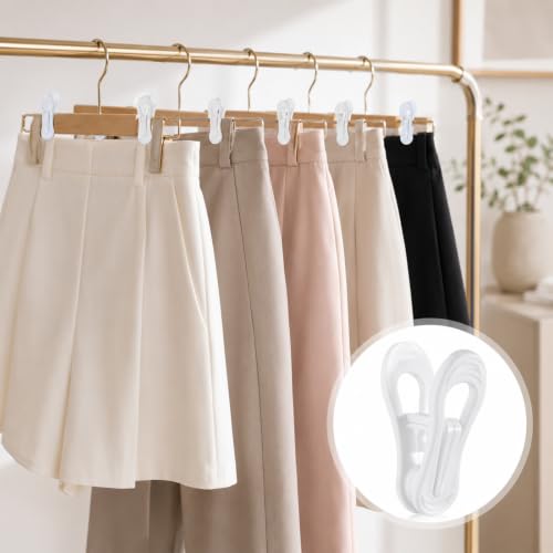 100 Pack White Plastic Hanger Clips for Baby Clothes Hanger Clips