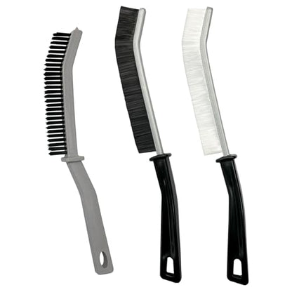 Crevice Cleaning Brush, Hard-Bristled Gap Scrub Brush, Toilet Gap Cleaning Brush Tool, for Scrub Small Spaces, Kitchen, Bathroom, Corner, Grout, Sink, Window Tracks, Hinges, 3pcs
