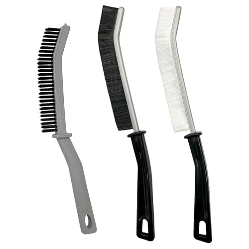Crevice Cleaning Brush, Hard-Bristled Gap Scrub Brush, Toilet Gap Cleaning Brush Tool, for Scrub Small Spaces, Kitchen, Bathroom, Corner, Grout, Sink, Window Tracks, Hinges, 3pcs