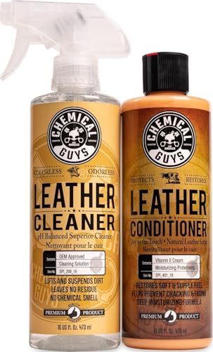 Chemical Guys, Leather Cleaner & Conditioner Kit for Cars & Home, 2 x 16 oz - style: 16 Fl Oz KIT