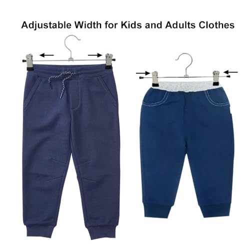NORTHERN BROTHERS Pants Hangers, Skirt Hangers with Clips Heavy Duty Clothes Hangers for Women Men Trousers Shirt Shorts Jeans Closet Organization - size: 50 Pack
