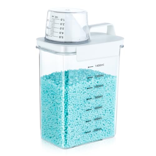 Tokokimo Laundry Detergent Dispenser - Powder Container & Scent Booster Beads Dispenser for Laundry Room Organization - color: 61 oz-1 pack