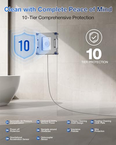 ECOVACS WINBOT W2S Window Cleaning Robot with TruEdge Cleaning - size: W2S