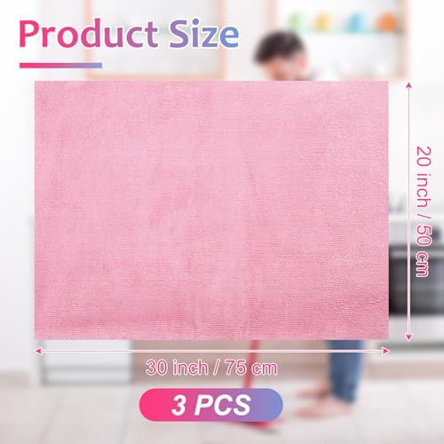 Newwiee 3 Pcs Extra Large Microfiber Cleaning Cloth - color: Pastel Colors