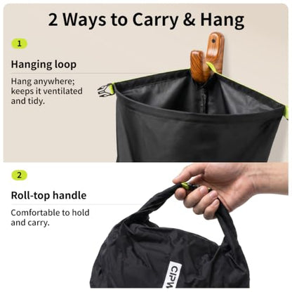 Travel Compression Laundry Bag for Dirty Clothes, 24L 1Pack