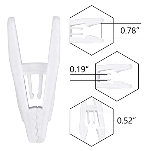 Tinfol White Velvet Hanger Clips 50Pack, Strong Flocked Finger Clips, Large Opening Pants Clip, Clothes Pin for Thin Suit Skirt Pant Clothes Hangers - color: White, size: 50PC