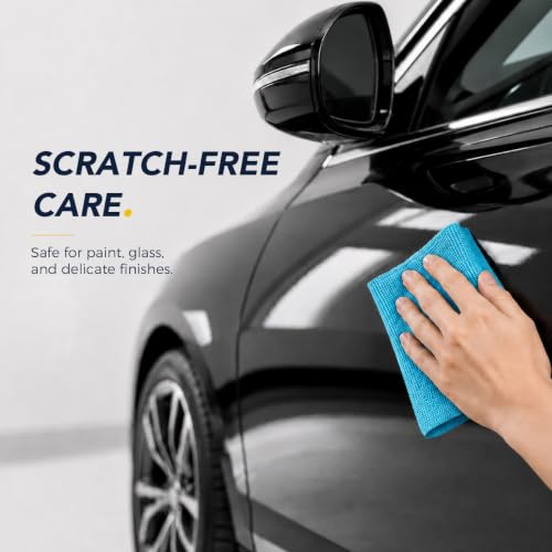 UNIMADE Microfiber Cleaning Cloth, 150 Pack Microfiber Towels for Cars - color: Blue & Yellow & White