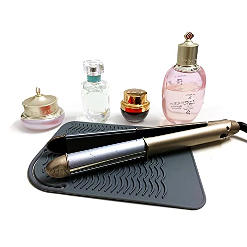 Lessmon Large Heat Resistant Mat for Hair Styling Tools, 11 x 7.5 in, Black - color: Black