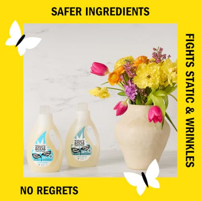 Molly’s Suds Fabric Softener Liquid for Sensitive Skin | Vinegar-Powered, Infused with Essential Oils | Fights Static, Reduces Wrinkles, Deodorizes | Peppermint, 50 Loads