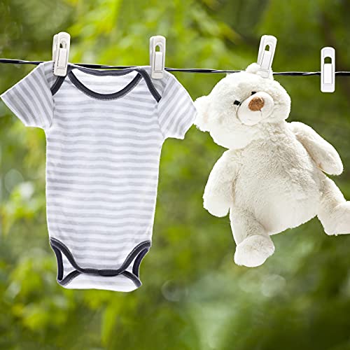 Tinfol White Velvet Hangers Clip - 24 Pack Pants Velvet Clips, Large Opening Clips, Strong Finger Flocked Clothes Pin Perfect for Slim-line Clothes Hanger - color: White, size: 24PC
