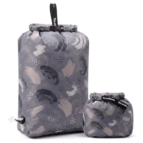 Travel Laundry Bag, Pump-Free Compression for Dirty Clothes - color: Abstract Gray, size: 23" L × 17" W × 6.5" H