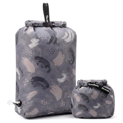 Travel Laundry Bag, Pump-Free Compression for Dirty Clothes - color: Abstract Gray, size: 23" L × 17" W × 6.5" H