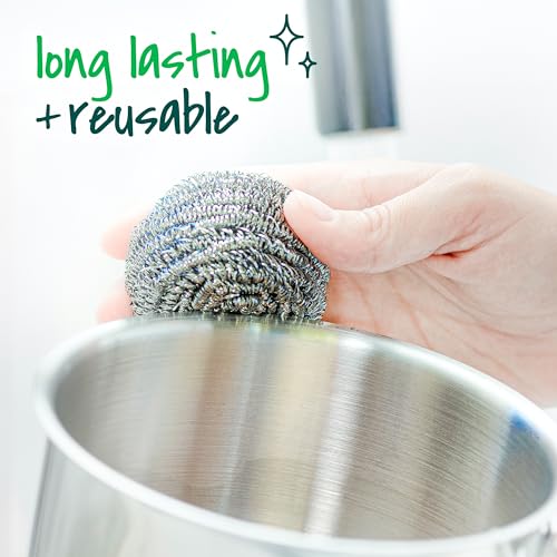 Scotch-Brite Stainless Steel Scrubbers, 3 Pack - size: 3 Scrubbers