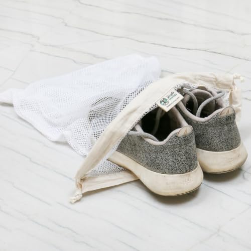 Simple Ecology Organic Cotton Mesh Laundry Bag – Set of 3 (L,M,S) - size: Set of 3 (L, M, S)