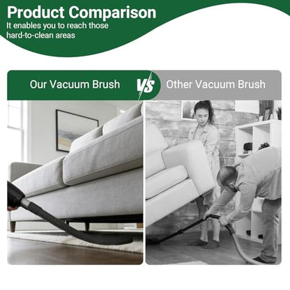 EZ SPARES Flexible Vacuum Crevice Attachment,Crevice Tool,25-inch Crevice Brush Tool Kit for Most 1-1/4" and 1-3/8"(32mm-35mm)Vacuum Hoses,Reach Deep Into Hidden Spaces(with An Adapter and Mini Brush) - color: Crevice Tool