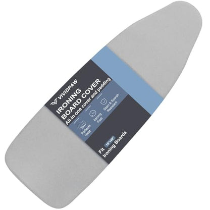VividPaw Ironing Board Cover and Pad 18x49, Extra Wide, Thick Padding - color: Gray, size: 18" x 49"