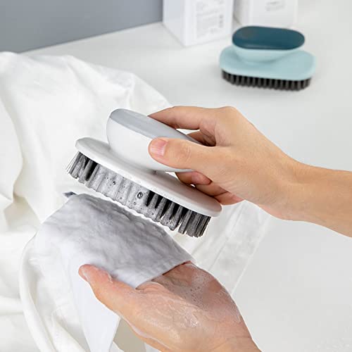 Laundry Scrub Brush 2 Pack Soft Bristle Brush Cleaning Brush for Stains - color: Gray