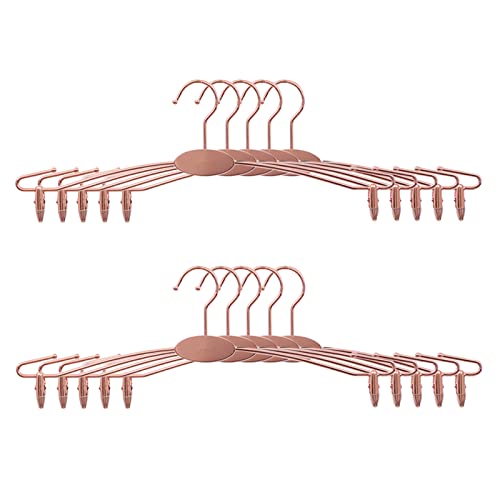 Metal Underwear Bra Rack, Durable Pants Clothes Hangers with Clips,for Lingerie Shop Display, 10pcs (Rose Gold-B1) - color: Rose Gold-b1