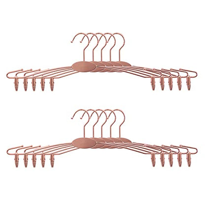Metal Underwear Bra Rack, Durable Pants Clothes Hangers with Clips,for Lingerie Shop Display, 10pcs (Rose Gold-B1) - color: Rose Gold-b1