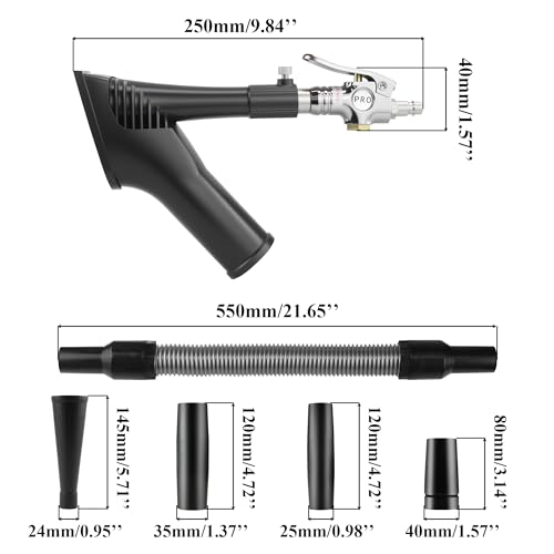 GOCCIDA 2IN1 Tornado Car Cleaning Gun & Vacunm Gun with Ergonomic Grip - color: silver
