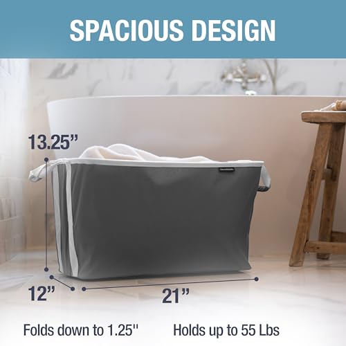 Collapsible Laundry Basket - Shadow Gray/Stone Gray (2PK) - color: Charcoal Gray