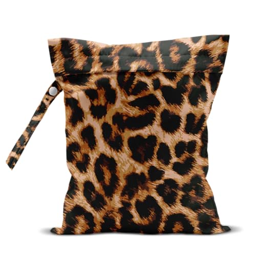 Wet Bag for Swimsuit, Beach Travel Essentials Wet Dry Bag, for Sunscreen Toiletry Dirty Clothes Yoga Gym Diaper, Friends Summer Beach Vacation Gifts. Leopard - color: Leopard